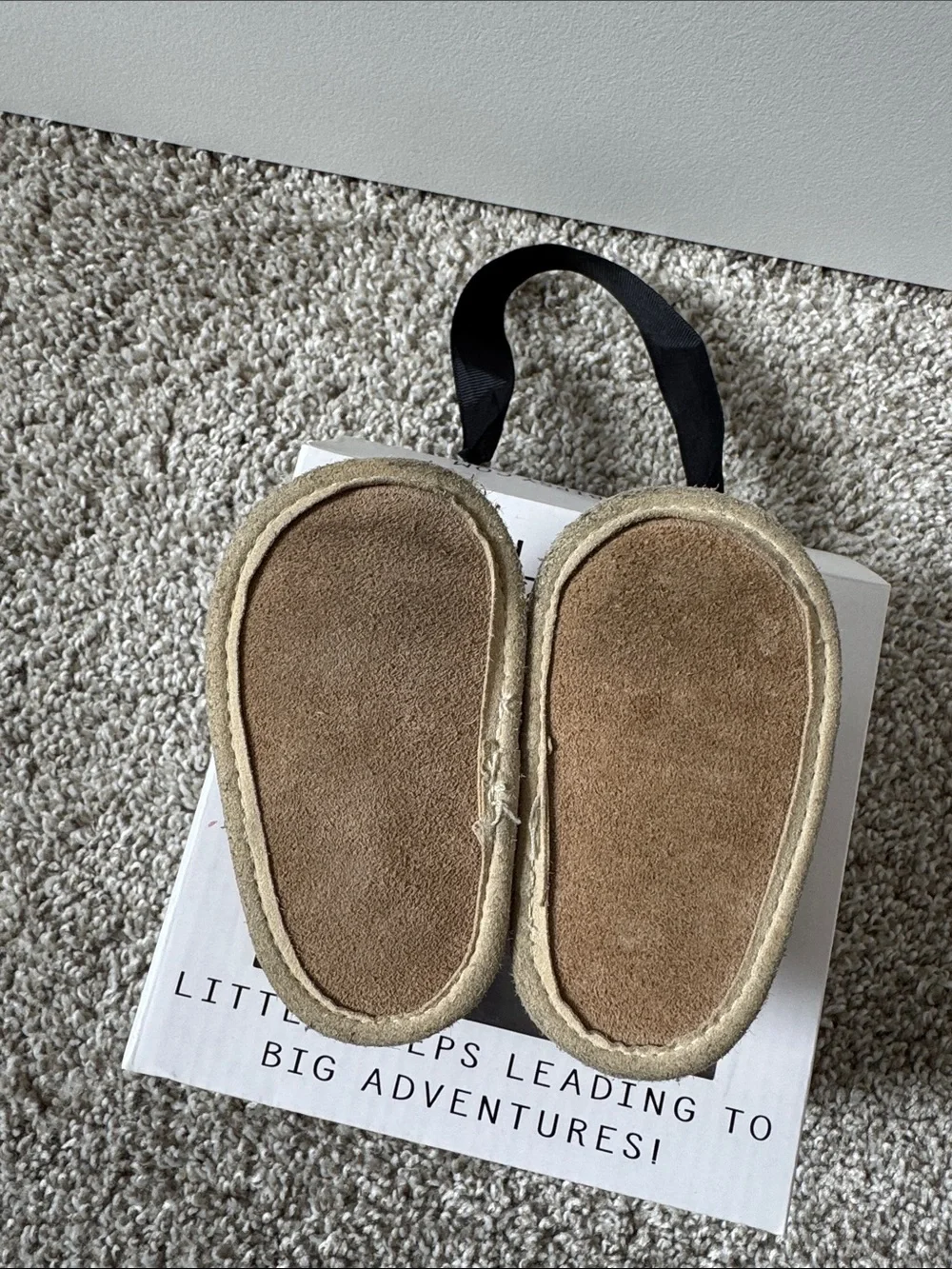 Little Bipsy Tan Leather Baby Moccasins